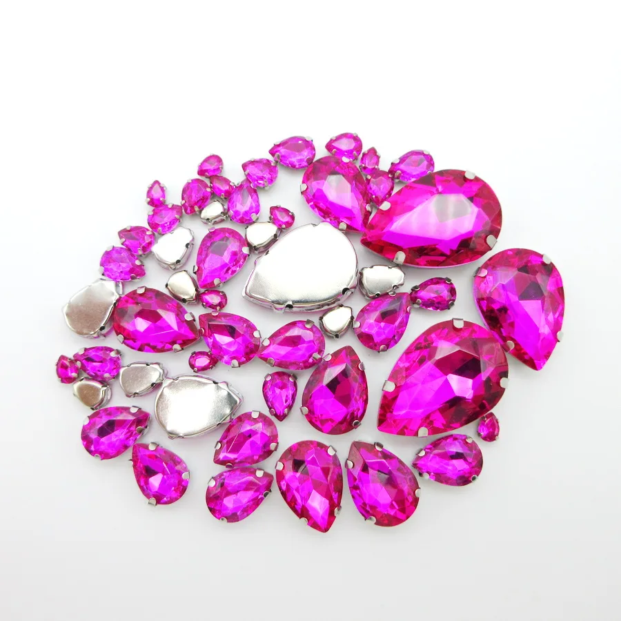 Rose crystal strass mix water drop shape 7sizes silver claw flatback sew on rhinestone beads garment accessories bags crafts diy
Rose crystal strass mix water drop shape 7sizes silver claw flatback sew on rhinestone beads garment accessories bags crafts diy