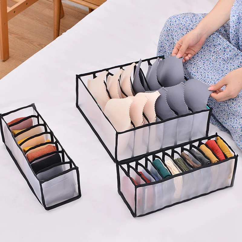 Foldable Underwear Storage Box with 6/7/11 Compartments Socks Bra Underpants Wardrobe Drawer Closet Organizer Divider Box 2020
Foldable Underwear Storage Box with 6/7/11 Compartments Socks Bra Underpants Wardrobe Drawer Closet Organizer Divider Box 2020