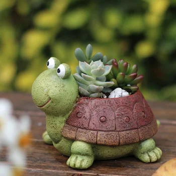 Cute Turtle Succulent Plant Pots Cactus Plant Pot Animal Resin Succulent Planter Desktop Flowerpot Home Garden Decor
Cute Turtle Succulent Plant Pots Cactus Plant Pot Animal Resin Succulent Planter Desktop Flowerpot Home Garden Decor