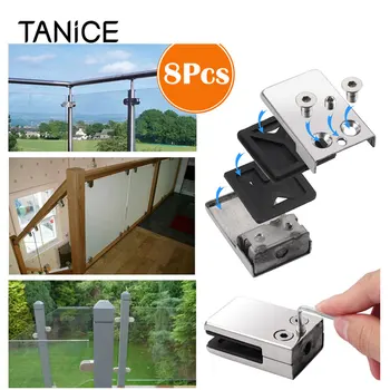 TANiCE 8PCS 304 Stainless Steel Glass Clamp Bracket Clip Holder S/M/L Size for 6-8mm 8-10mm 10-12mm Glass Balustrade Staircase
TANiCE 8PCS 304 Stainless Steel Glass Clamp Bracket Clip Holder S/M/L Size for 6-8mm 8-10mm 10-12mm Glass Balustrade Staircase