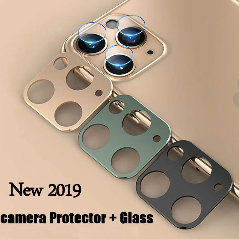 Защитное стекло для объектива камеры и металлическое кольцо iPhone 11 Pro Max