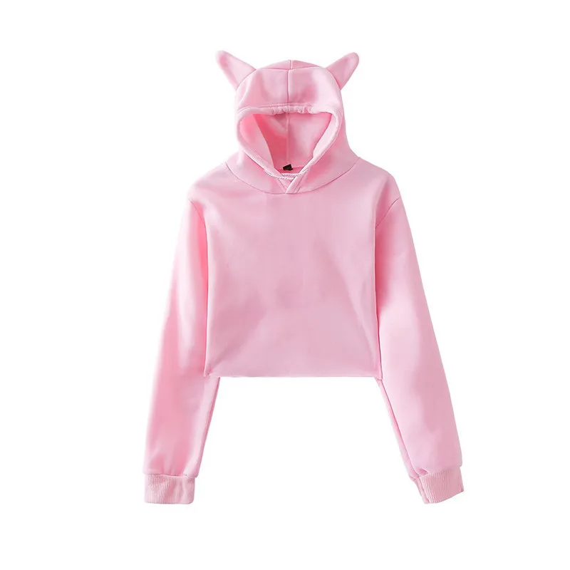New fashion Lovely Cat ears Hoodie Pullovers Sweatshirt Autumn Women Campus Casual Sweatshirts Pure color Short Women Hoodies
New fashion Lovely Cat ears Hoodie Pullovers Sweatshirt Autumn Women Campus Casual Sweatshirts Pure color Short Women Hoodies
