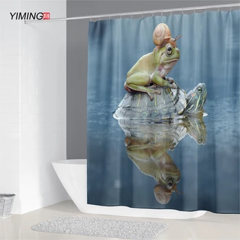 YIMING Customizable cute turtle frog snail print shower curtain mildew washable curtain with hook waterproof shower curtain
YIMING Customizable cute turtle frog snail print shower curtain mildew washable curtain with hook waterproof shower curtain
