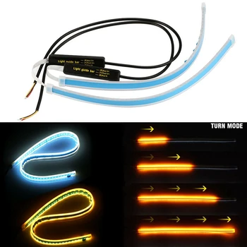2 Pcs Universal Car LED DRL Daytime Running Light Flow Runs Headlight LED Strip Brake Running Lights for Cars Waterproof
2 Pcs Universal Car LED DRL Daytime Running Light Flow Runs Headlight LED Strip Brake Running Lights for Cars Waterproof