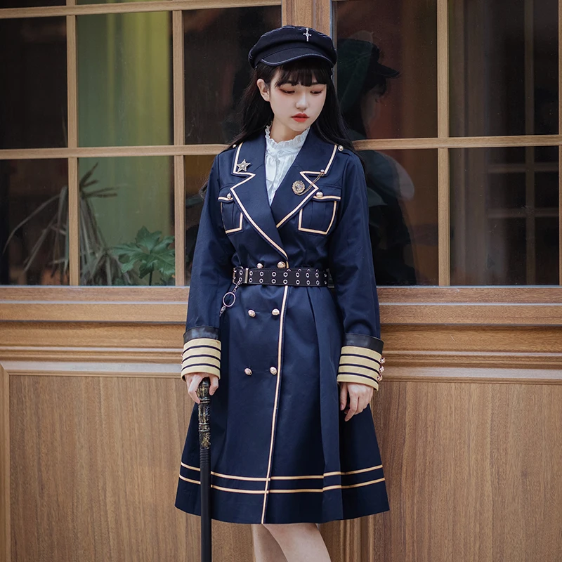 

Palace princess sweet lolita dress retro sailor collar falbala high waist victorian dress kawaii girl gothic lolita op loli cos