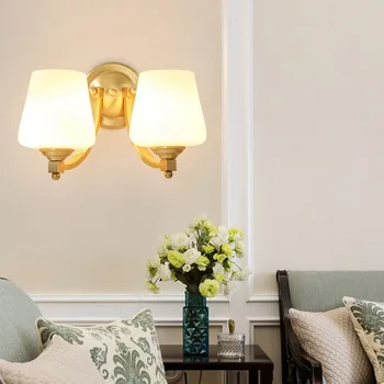 European style full copper wall lamp 1/2 heads modern simple hotel bedroom aisle stairway lighting glass wall lights luminaire
European style full copper wall lamp 1/2 heads modern simple hotel bedroom aisle stairway lighting glass wall lights luminaire