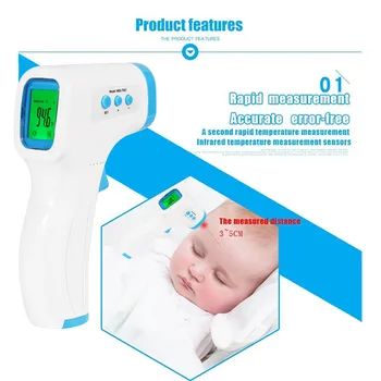 Baby Forehead Thermometer Digital Infrared Body Measurement Temporal Thermometer Non-Contact Adult Termometer*P
Baby Forehead Thermometer Digital Infrared Body Measurement Temporal Thermometer Non-Contact Adult Termometer*P