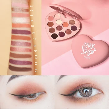 Suikone 12 colors eyeshadow palette heart shape makeup kit with mirror shimmer shell pigment waterproof nude eyeshadow AC126
Suikone 12 colors eyeshadow palette heart shape makeup kit with mirror shimmer shell pigment waterproof nude eyeshadow AC126