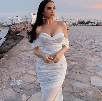 Hot Sale Sexy Strapless Backless Mesh Ruched Maxi Long Bandage Dress 2020 Designer Evening Party Dress Vestido
Hot Sale Sexy Strapless Backless Mesh Ruched Maxi Long Bandage Dress 2020 Designer Evening Party Dress Vestido