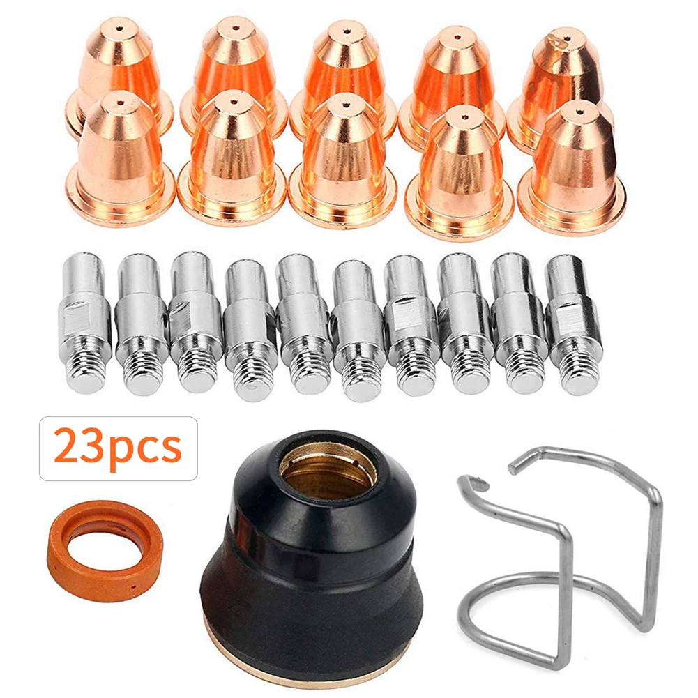 23PCS Protective Cap S45 Electrode Slice Nozzle Plasma Slice Torch Welding Tool S45 Plasma Accessory Kit Consumable Kits
23PCS Protective Cap S45 Electrode Slice Nozzle Plasma Slice Torch Welding Tool S45 Plasma Accessory Kit Consumable Kits