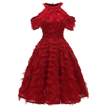 Sexy tassel elegant Dress off de shoulder Women Elegant Party Dresses elegant Backless Slim Halter sexy dress Christmas dress
Sexy tassel elegant Dress off de shoulder Women Elegant Party Dresses elegant Backless Slim Halter sexy dress Christmas dress