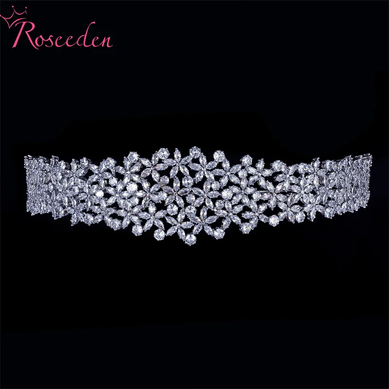 Flowers Zircon Headbands Wedding High Quality Tiaras CZ New Bride Hair Accessories RE4424
Flowers Zircon Headbands Wedding High Quality Tiaras CZ New Bride Hair Accessories RE4424