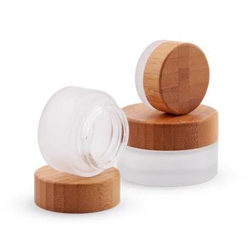 1oz 50ml cream cosmetics container MatteC lear Glass Face Cream Jar Bamboo Cap Transparent Makeup Packaging Container Bottle
1oz 50ml cream cosmetics container MatteC lear Glass Face Cream Jar Bamboo Cap Transparent Makeup Packaging Container Bottle