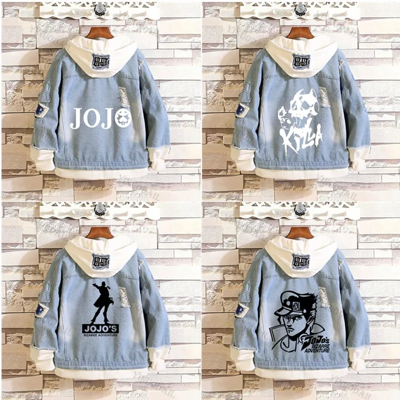 Unisex Men Women Denim Jacket JoJo's Bizarre Adventure Boys Jeans Jacket Long Sweatshirt Harajuku Streetwear Hoodies
Unisex Men Women Denim Jacket JoJo's Bizarre Adventure Boys Jeans Jacket Long Sweatshirt Harajuku Streetwear Hoodies