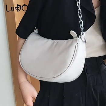 LUCDO Fashion Women's Chain Saddle Bag Luxury Brand PU Leather Shoulder Messenger Bags 2020 NEW CrossBody Bag
LUCDO Fashion Women's Chain Saddle Bag Luxury Brand PU Leather Shoulder Messenger Bags 2020 NEW CrossBody Bag