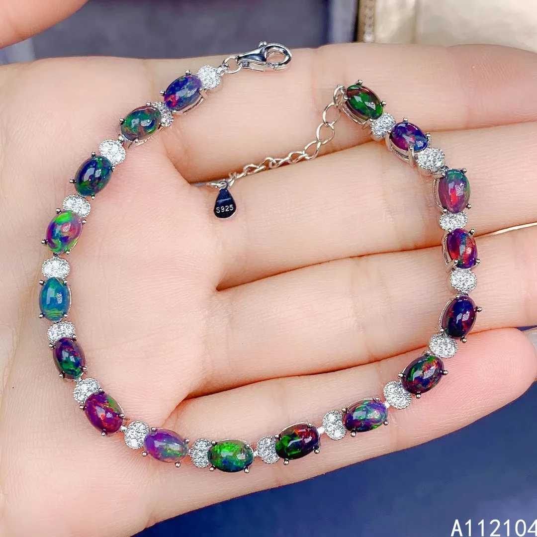 KJJEAXCMY fine jewelry 925 sterling silver inlaid natural black opal women noble simple Chinese style gem hand bracelet support
KJJEAXCMY fine jewelry 925 sterling silver inlaid natural black opal women noble simple Chinese style gem hand bracelet support