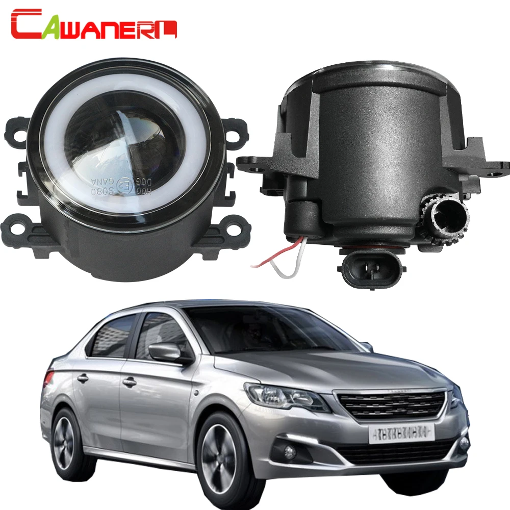 

Cawanerl For 2012-2018 Peugeot 301 Car 30W H11 COB LED Fog Lamp Angel Eye Daytime Running Light DRL 3000LM 12V 2 Pieces