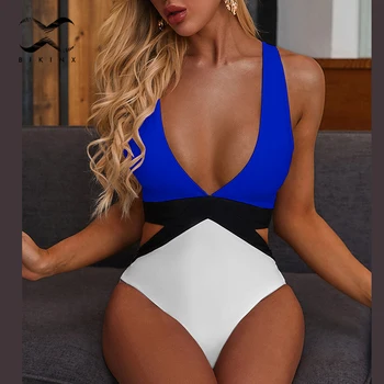 Patchwork bikinis 2020 Mujer High cut bodysuits one-piece swimsuit female Sexy swimwear women monokini Summer beach wear bathers
Patchwork bikinis 2020 Mujer High cut bodysuits one-piece swimsuit female Sexy swimwear women monokini Summer beach wear bathers