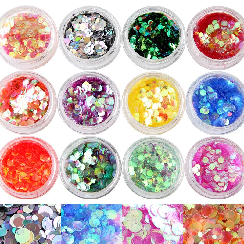 12 Boxes/Set Round Mermaid Nail Sequins Fish Scale Glitters Sparkly Paillette Slice for Nail Art Decorations Manicure Tools
12 Boxes/Set Round Mermaid Nail Sequins Fish Scale Glitters Sparkly Paillette Slice for Nail Art Decorations Manicure Tools