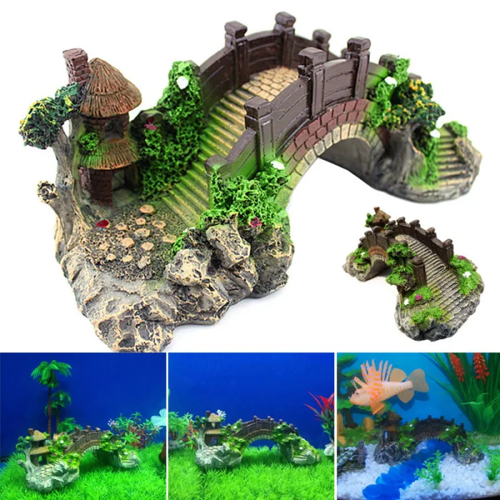 Landscape Fish Tank Decor Rock Bridge Landscape Fish Tank Decor Rock Bridge