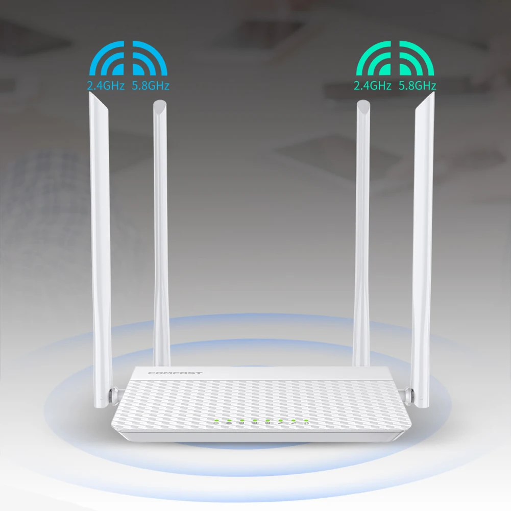 COMFAST CF-N3 V3 WiFi Router Dual Band 2.4/5GHz Gigabit 1200Mbps Dual-Band Wireless Receiver Repeater with 4x High Gain Antenna
COMFAST CF-N3 V3 WiFi Router Dual Band 2.4/5GHz Gigabit 1200Mbps Dual-Band Wireless Receiver Repeater with 4x High Gain Antenna