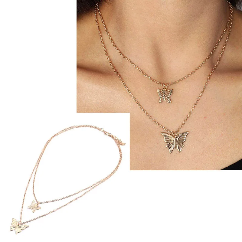 2020 Hot Sale Golden Butterfly Double Chain Delicate Necklace Special Niche Design Sweet Girl High Quality Party Decoration
2020 Hot Sale Golden Butterfly Double Chain Delicate Necklace Special Niche Design Sweet Girl High Quality Party Decoration