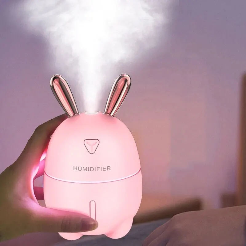 Mini 300ML Air Humidifier USB Cute Rabbit Aroma Essential Oil Diffuser with Colorful LED Light
Mini 300ML Air Humidifier USB Cute Rabbit Aroma Essential Oil Diffuser with Colorful LED Light