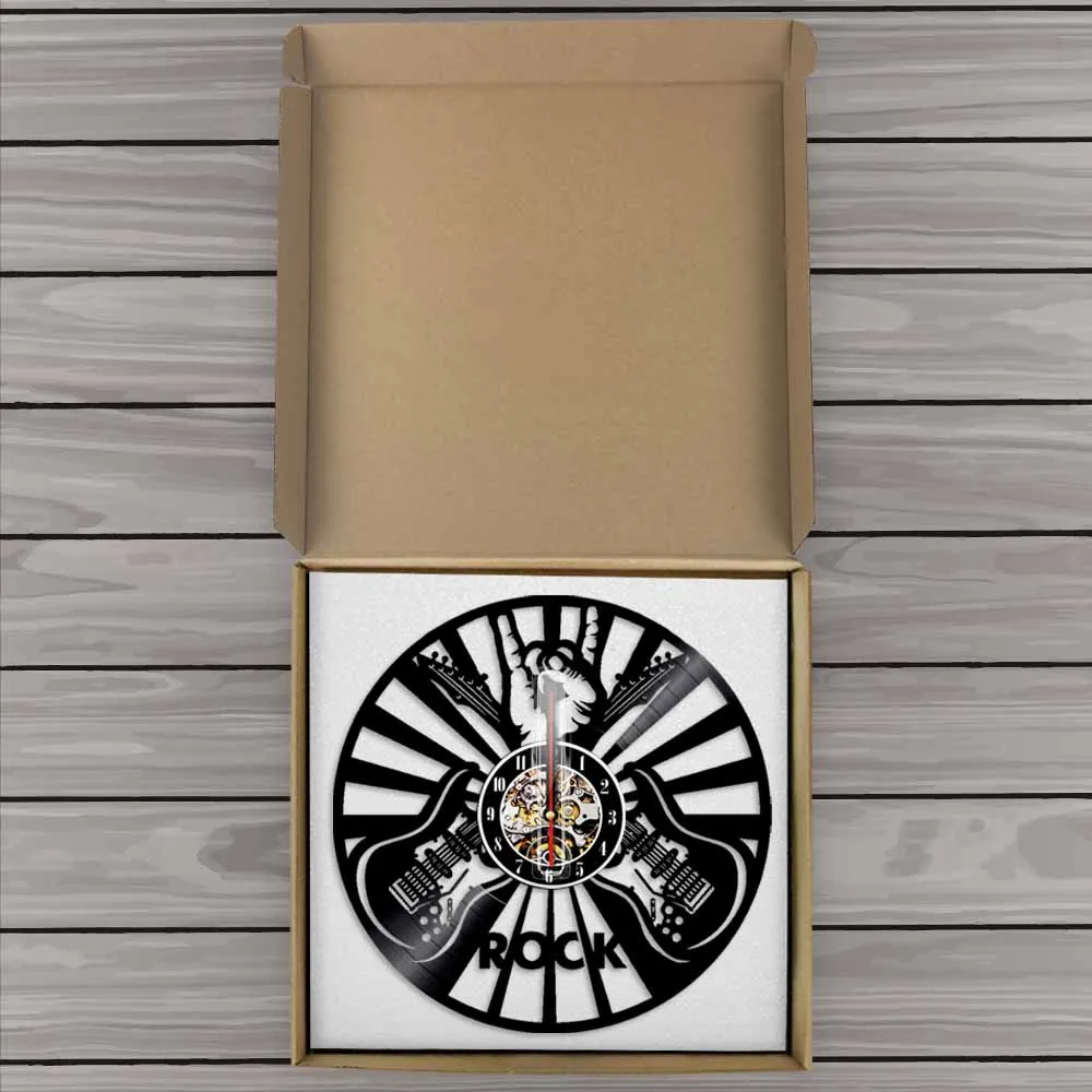 Настенные часы с рок мотивом настенные для музыкальной комнаты декор стен