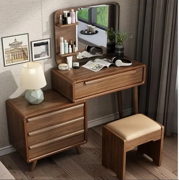 Solid wood dressing table bedroom retractable makeup cabinet small house to receive instagram dressing table
Solid wood dressing table bedroom retractable makeup cabinet small house to receive instagram dressing table