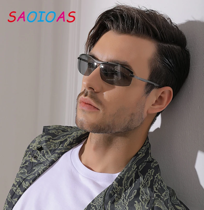 SAOIOAS BRAND DESIGN Fashion Polarized Sunglasses Men Driving Sun Glasses Ultralight Metal Frame For Sports UV400 Gafas De Sol
SAOIOAS BRAND DESIGN Fashion Polarized Sunglasses Men Driving Sun Glasses Ultralight Metal Frame For Sports UV400 Gafas De Sol