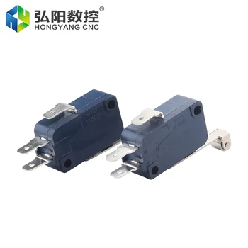 

CNC Machine Tool Mechanical Micro-Motion Limit Switch Silver Contact Instantaneous Self-Reset Hinge Lever Roller Snap-Action 16A