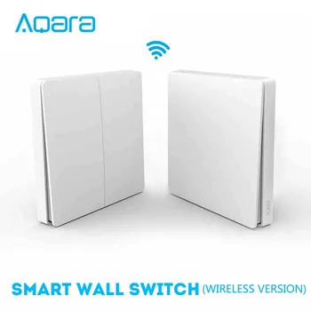 

Aqara Smart Light Switch Wireless Remote Control Switch Version Double Key Mi Smart Home Zigbee Wifi Wall Switch WXKG02LM