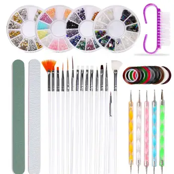Nails Art Beginners Manicure Set Various Mixed Type Brush/Dotting Art Tools Decoration Rhinestones Manicure Nail Nail Pen/N R6A5
Nails Art Beginners Manicure Set Various Mixed Type Brush/Dotting Art Tools Decoration Rhinestones Manicure Nail Nail Pen/N R6A5