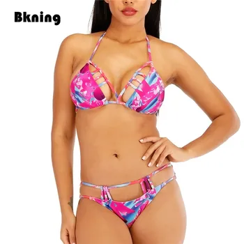 Sexy Cut Out Bikini 2020 NEW Swim Suit Women Swimwear 2 Pieces Low Waist Print Biquinii Floral String Halter Bandage Swimming
Sexy Cut Out Bikini 2020 NEW Swim Suit Women Swimwear 2 Pieces Low Waist Print Biquinii Floral String Halter Bandage Swimming