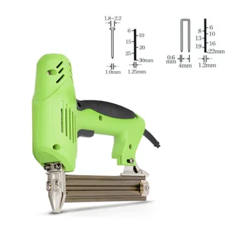 1800W Electric Stapler Gun 2 in 1 Framing Tacker Eletric Nails Staple Gun 220V Electric Power Tools U-Shaped Straight Nail Gun