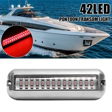 

12V-DC 2pcs Marine Boat Waterproof 42 LED Lamp Cabin Deck Courtesy Light Stern Transom Lights Red For Small Boat Sailboat 50 W