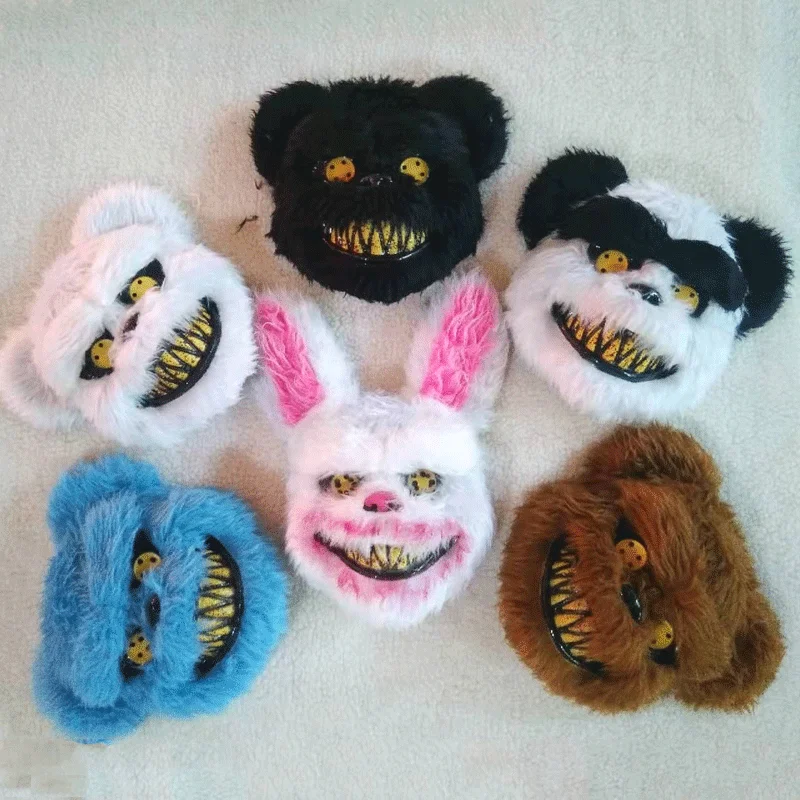 Punk Bloody Plush Rabbit Animal Plastic Mask Teddy Bear Horror Mask Dance Performance Props Halloween Mask
Punk Bloody Plush Rabbit Animal Plastic Mask Teddy Bear Horror Mask Dance Performance Props Halloween Mask