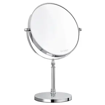 

8 Inch 10X Magnifying Double-Sided Tabletop Round Mirrors 360 Degree Rotation Makeup Cosmetic Mirror With Cleaning Cloth