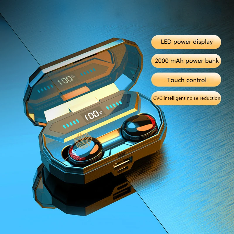 Bluetooth 5.0 Earphone TWS Wireless Headphons Sport IPX7 waterproof Earbuds 3D Stereo Gaming Headset With Mic Charging Box
Bluetooth 5.0 Earphone TWS Wireless Headphons Sport IPX7 waterproof Earbuds 3D Stereo Gaming Headset With Mic Charging Box