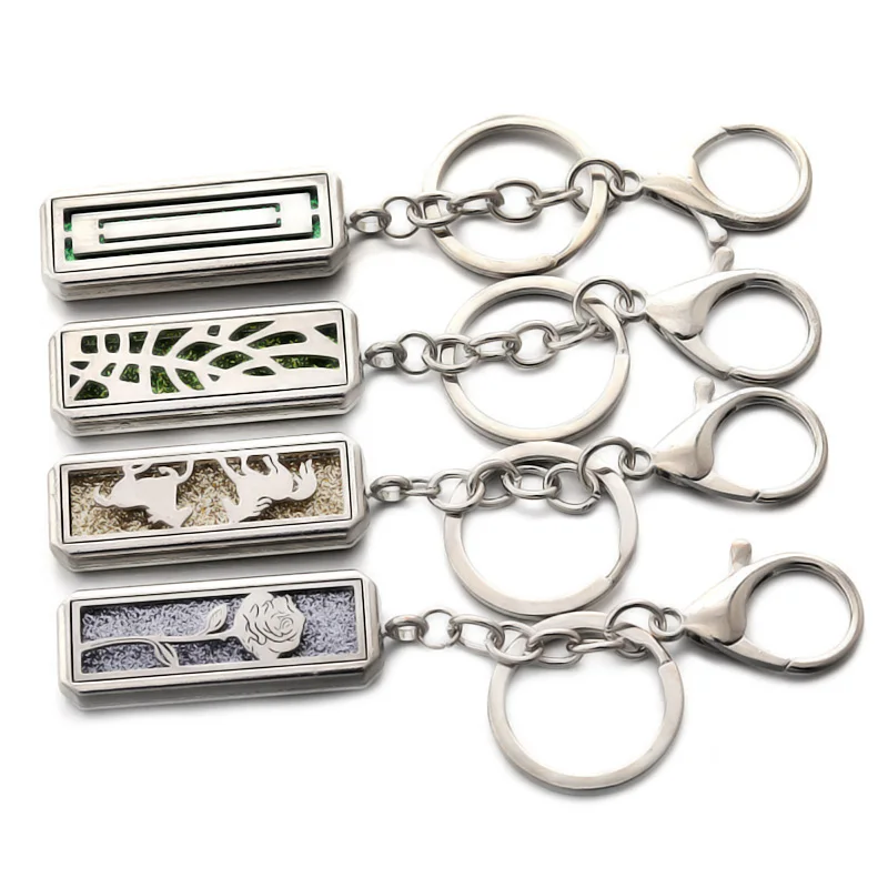 New Rectangular Aromatherapy Jewelry Essential Oil Diffuser Stainless Steel Keychain Pendant Perfume Locket Keychain Accessories
New Rectangular Aromatherapy Jewelry Essential Oil Diffuser Stainless Steel Keychain Pendant Perfume Locket Keychain Accessories