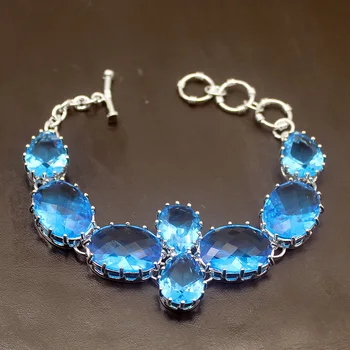 Beautiful Jewelry Unique New Ocean Bluetopaz Silver Color Chain Links Bracelet 8.25 Inch HD22
Beautiful Jewelry Unique New Ocean Bluetopaz Silver Color Chain Links Bracelet 8.25 Inch HD22