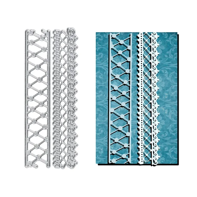 Naifumodo 2PCS Diamond Border Metal Cutting Dies Lace Frame Dies DIY Etched Dies Craft Paper Card Making Scrapbooking Embossing
Naifumodo 2PCS Diamond Border Metal Cutting Dies Lace Frame Dies DIY Etched Dies Craft Paper Card Making Scrapbooking Embossing