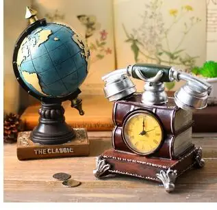 AMERICAN RETRO SMALL CLOCK ORNAMENT VINTAGE TELEPHONE GLOBE CLOCKS FURNISHINGS DESK DECORATION BATTERY POWERED RUSTIC HOME DECOR
AMERICAN RETRO SMALL CLOCK ORNAMENT VINTAGE TELEPHONE GLOBE CLOCKS FURNISHINGS DESK DECORATION BATTERY POWERED RUSTIC HOME DECOR