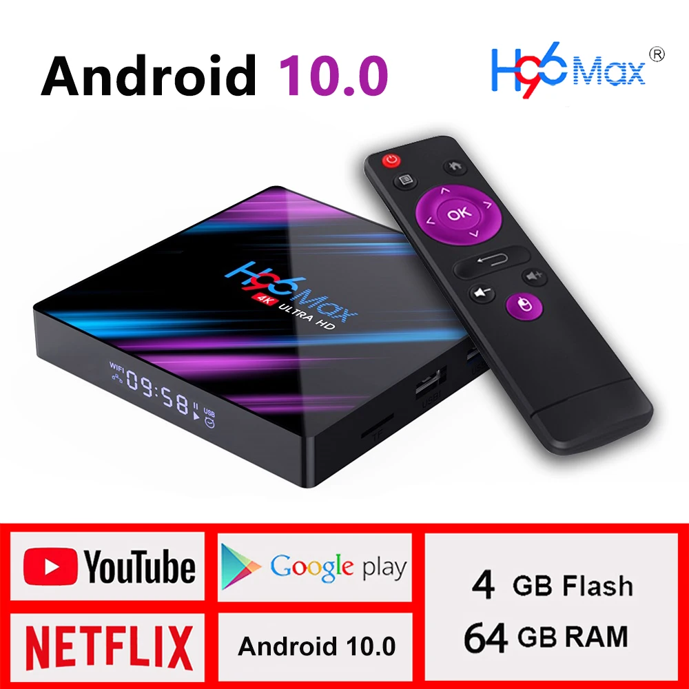 2020 H96 MAX RK3318 Smart TV Box Android 10.0 4GB 32GB 64GB 4K Youtube Media player H96MAX TVBOX Android TV Set top box 2GB16GB
2020 H96 MAX RK3318 Smart TV Box Android 10.0 4GB 32GB 64GB 4K Youtube Media player H96MAX TVBOX Android TV Set top box 2GB16GB