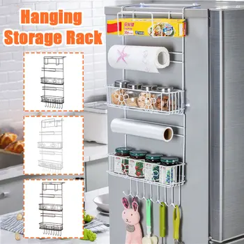 Kitchen Refrigerator Side Storage Rack Sidewall Multi-Layer Organizer Shelf Home Hanging Hook Folding Holder White/Black/Coffee
Kitchen Refrigerator Side Storage Rack Sidewall Multi-Layer Organizer Shelf Home Hanging Hook Folding Holder White/Black/Coffee