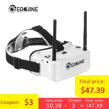 Eachine EW30 2 Inch FPV Goggles TFT LCD 480*360 *2 Display 5.8Ghz 48CH 60-68mm IPD Adjustable FOV 120° Goggles with DVR
Eachine EW30 2 Inch FPV Goggles TFT LCD 480*360 *2 Display 5.8Ghz 48CH 60-68mm IPD Adjustable FOV 120° Goggles with DVR