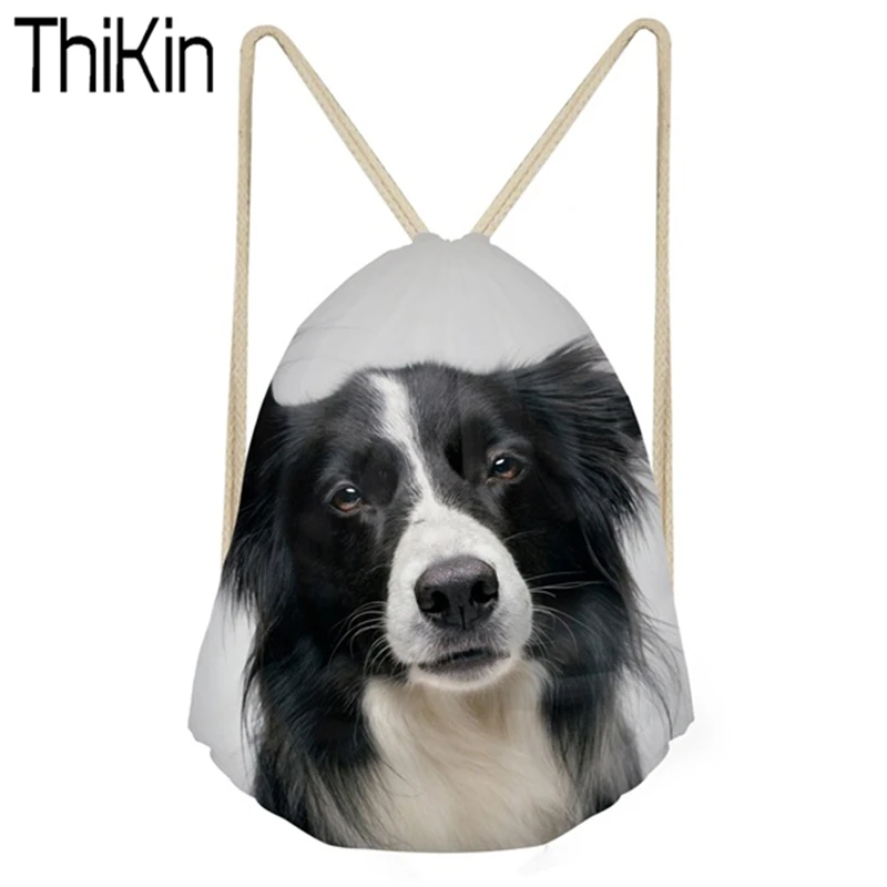 THIKIN Drawstring Bag Reusable Shopping Bag for Women Cute Dog Border Collie Printing Small School Backpack Men Travel Beach Bag
THIKIN Drawstring Bag Reusable Shopping Bag for Women Cute Dog Border Collie Printing Small School Backpack Men Travel Beach Bag