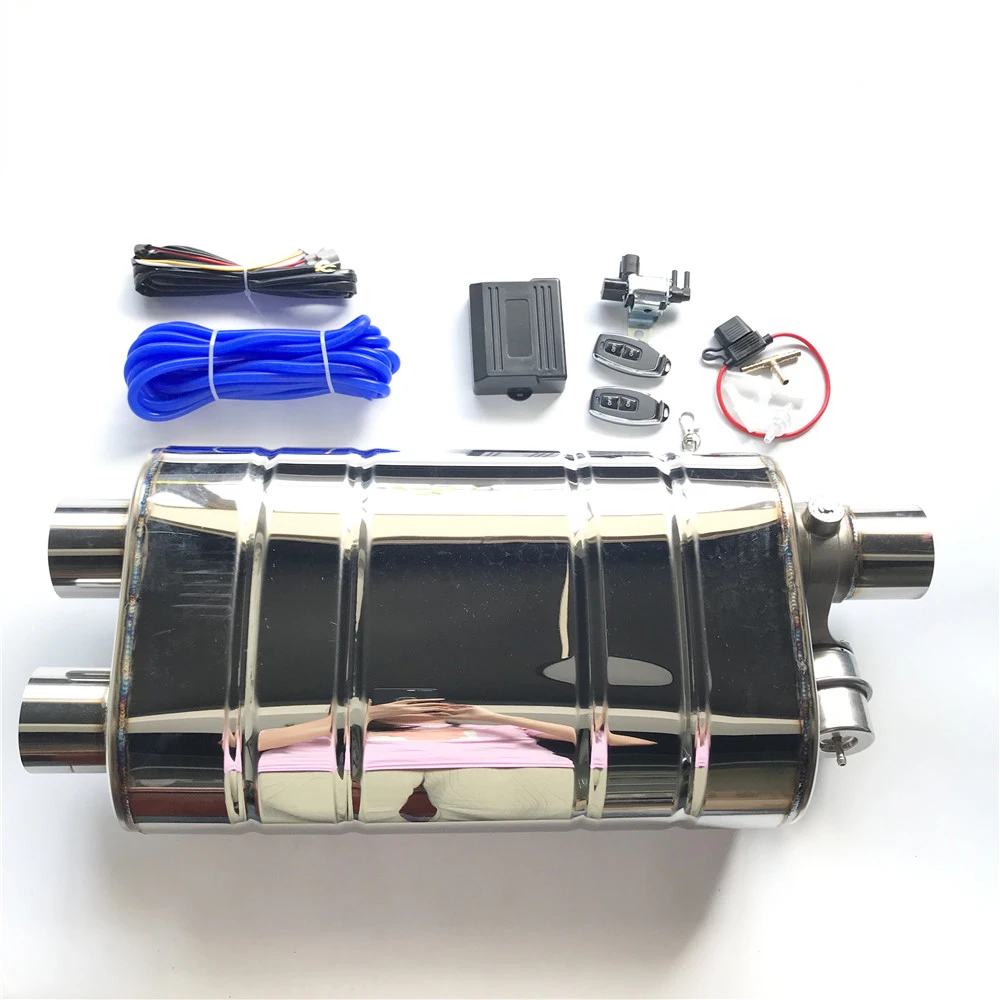 High performance muffler stainless steel 2.5 inch car exhaust muffler with valve with remote control
High performance muffler stainless steel 2.5 inch car exhaust muffler with valve with remote control