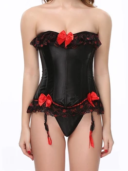 Women Black Reverse Red Sexy Lingerie Body Shaper Waist Trainer Underwear Floral Lace Up Boned Tassel Corset Bustier Suspenders
Women Black Reverse Red Sexy Lingerie Body Shaper Waist Trainer Underwear Floral Lace Up Boned Tassel Corset Bustier Suspenders