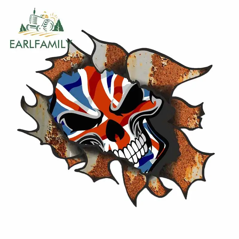 EARLFAMILY 13 см x 11,6 см 3D рваный металлический ржавый дизайн с британским флагом череп мотив внешняя виниловая Автомобильная наклейка
EARLFAMILY 13 см x 11,6 см 3D рваный металлический ржавый дизайн с британским флагом череп мотив внешняя виниловая Автомобильная наклейка